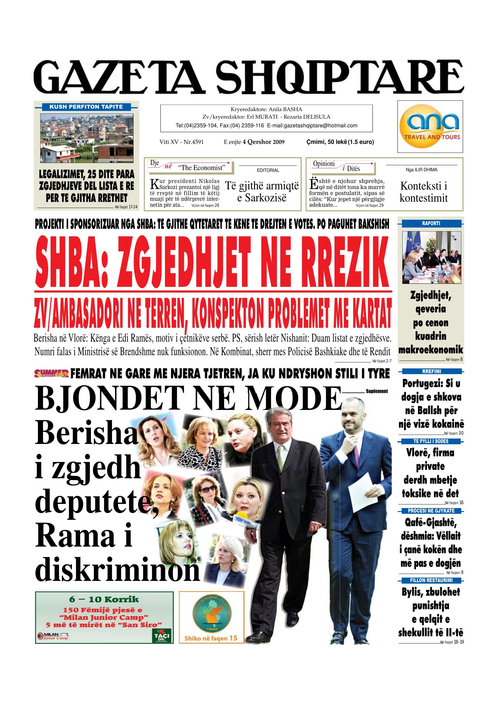 Gazeta Shqiptare 2009-06-04